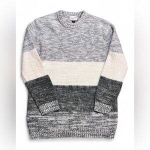 Universal Thread Men's Gray and Cream Crewneck Autumn Sweater